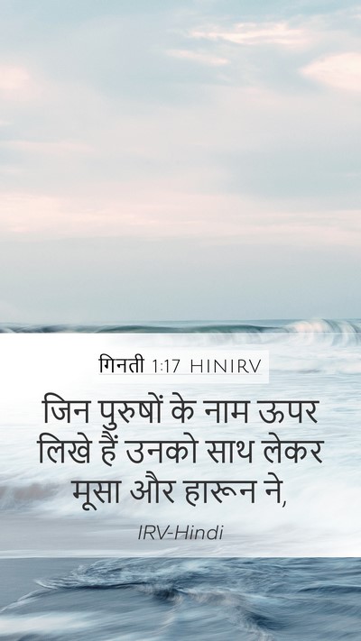 गिनती 1:17 HINIRV Mobile Phone Wallpaper - जिन पुरुषों के नाम - Mobile Bible Verse Wallpaper