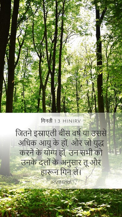 गिनती 1:3 HINIRV Bible Verse Image
