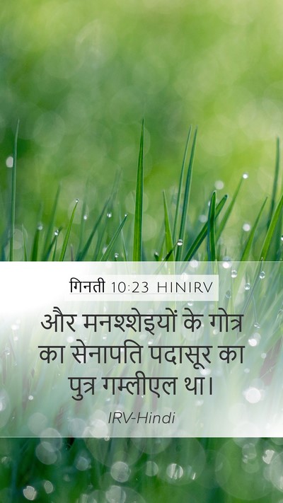 गिनती 10:23 HINIRV Mobile Phone Wallpaper - और मनश्शेइयों के - Mobile Bible Verse Wallpaper