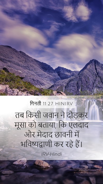 गिनती 11:27 HINIRV Bible Verse Image