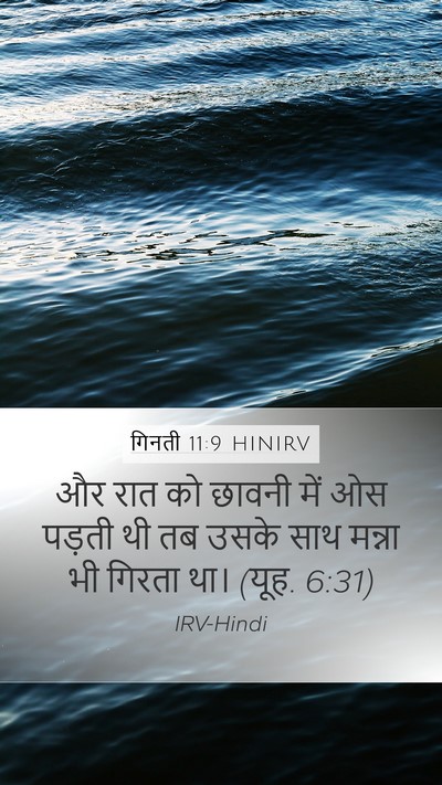 गिनती 11:9 HINIRV Bible Verse Image