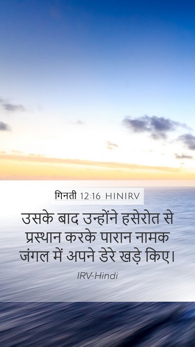 गिनती 12:16 HINIRV Bible Verse Image