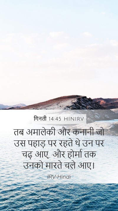 गिनती 14:45 HINIRV Bible Verse Image