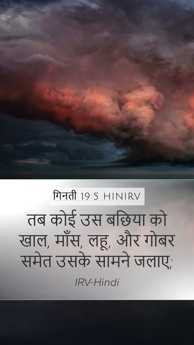 गिनती 19:5 HINIRV Bible Verse Image