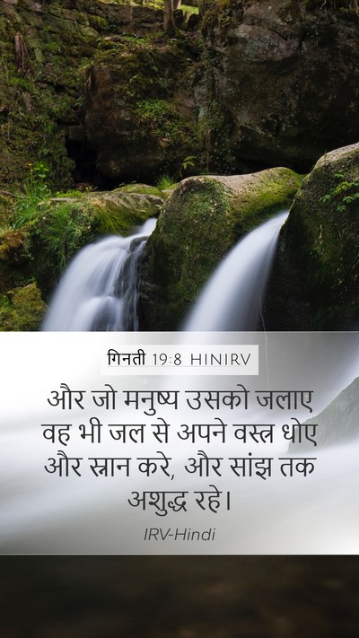 गिनती 19:8 HINIRV Mobile Phone Wallpaper - और जो मनुष्य उसको - Mobile Bible Verse Wallpaper