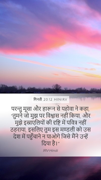 गिनती 20:12 HINIRV Bible Verse Image
