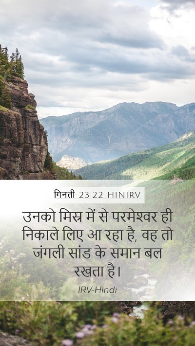 गिनती 23:22 HINIRV Bible Verse Image