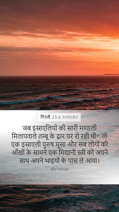 गिनती 25:6 HINIRV Bible Verse Image