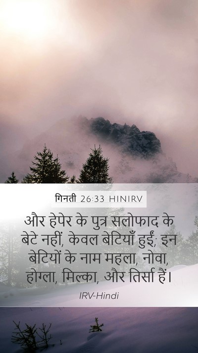 गिनती 26:33 HINIRV Bible Verse Image