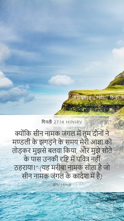 गिनती 27:14 HINIRV Bible Verse Image