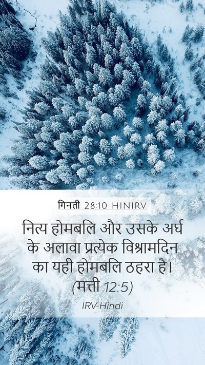 गिनती 28:10 HINIRV Mobile Phone Wallpaper - नित्य होमबलि और - Mobile Bible Verse Wallpaper