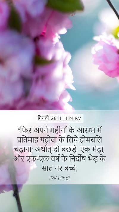 गिनती 28:11 HINIRV Bible Verse Image