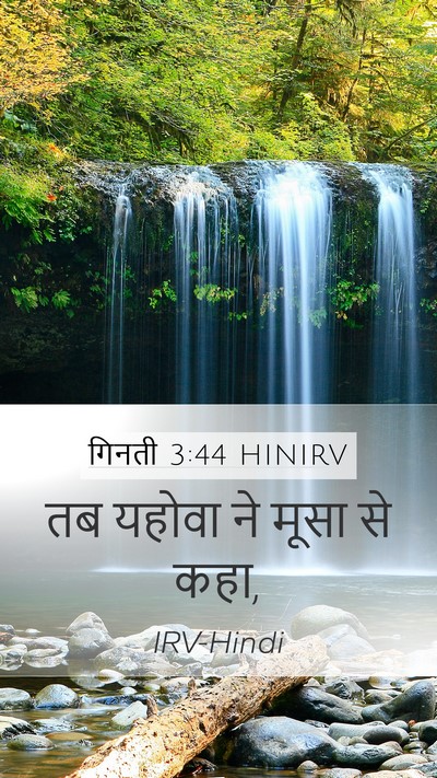 गिनती 3:44 HINIRV Mobile Phone Wallpaper - तब यहोवा ने मूसा से - Mobile Bible Verse Wallpaper