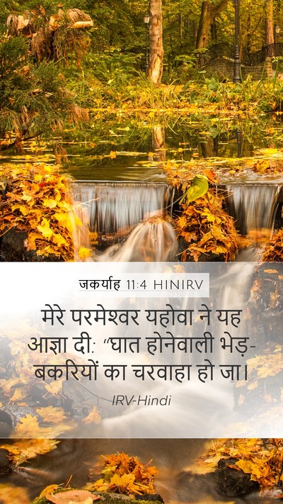 जकर्याह 11:4 HINIRV Bible Verse Image