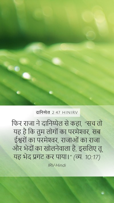 दानिय्येल 2:47 HINIRV Bible Verse Image