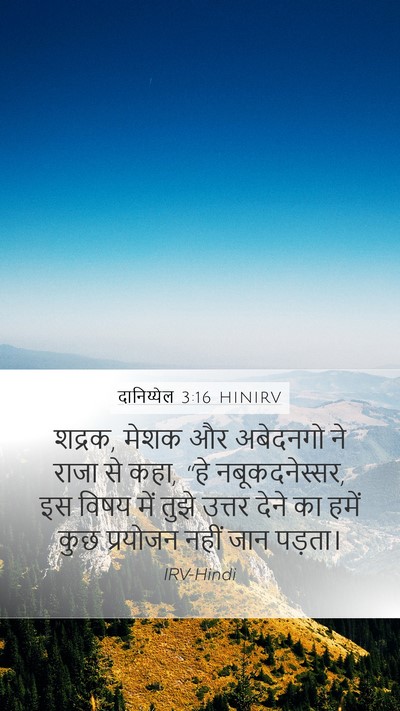 दानिय्येल 3:16 HINIRV Bible Verse Image