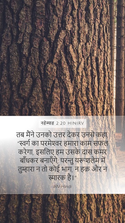 नहेम्याह 2:20 HINIRV Bible Verse Image
