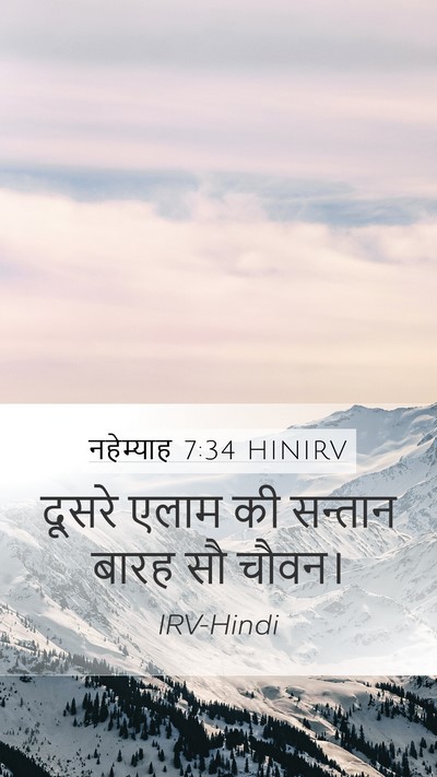 नहेम्याह 7:34 HINIRV Mobile Phone Wallpaper - दूसरे एलाम की - Mobile Bible Verse Wallpaper