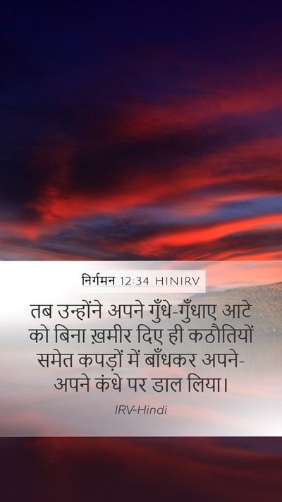 निर्गमन 12:34 HINIRV Bible Verse Image