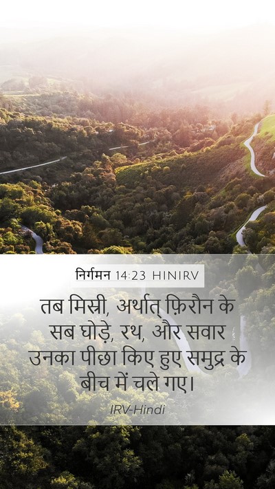 निर्गमन 14:23 HINIRV Bible Verse Image