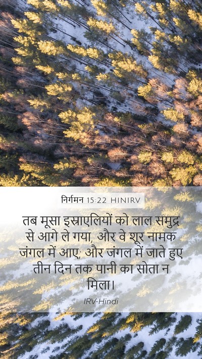 निर्गमन 15:22 HINIRV Bible Verse Image