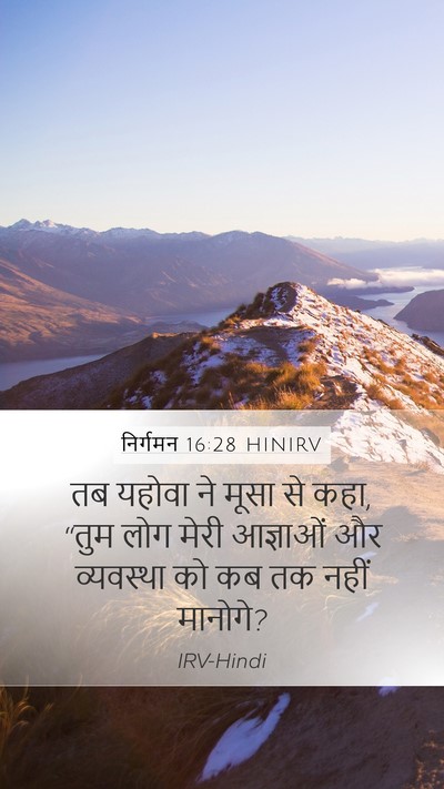 निर्गमन 16:28 HINIRV Bible Verse Image