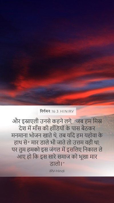 निर्गमन 16:3 HINIRV Bible Verse Image