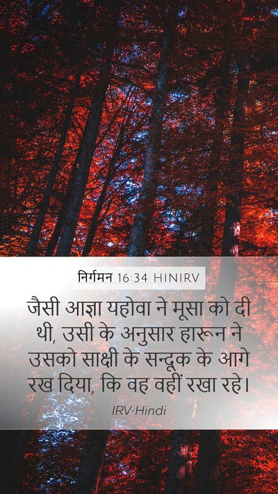 निर्गमन 16:34 HINIRV Bible Verse Image