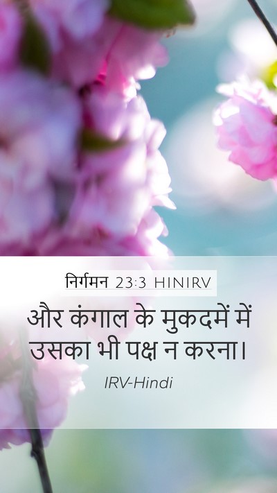 निर्गमन 23:3 HINIRV Mobile Phone Wallpaper - और कंगाल के - Mobile Bible Verse Wallpaper