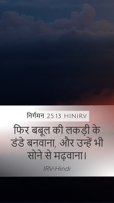 निर्गमन 25:13 HINIRV Bible Verse Image