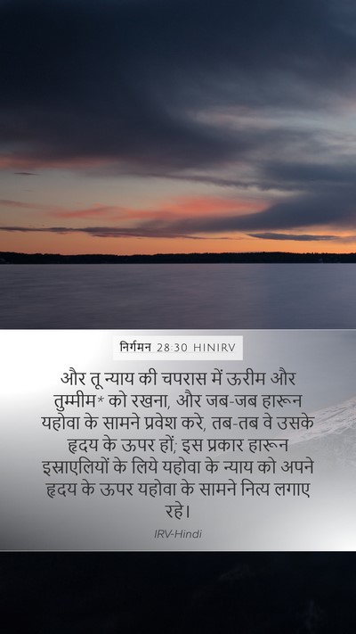 निर्गमन 28:30 HINIRV Bible Verse Image