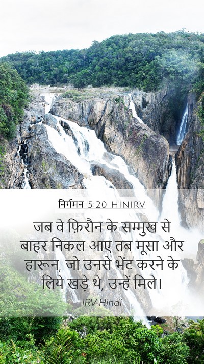 निर्गमन 5:20 HINIRV Mobile Phone Wallpaper - जब वे फ़िरौन के - Mobile Bible Verse Wallpaper