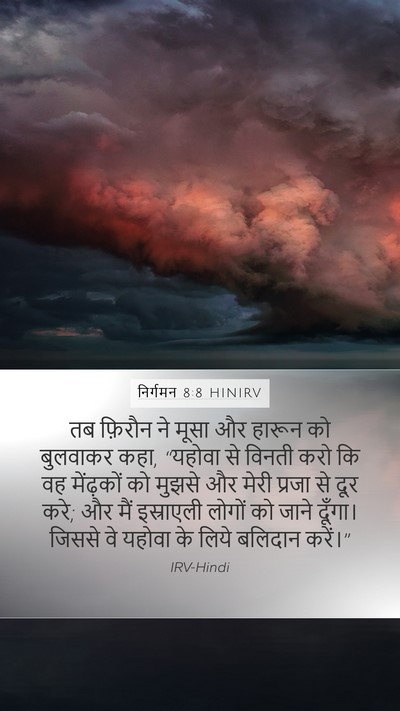 निर्गमन 8:8 HINIRV Bible Verse Image