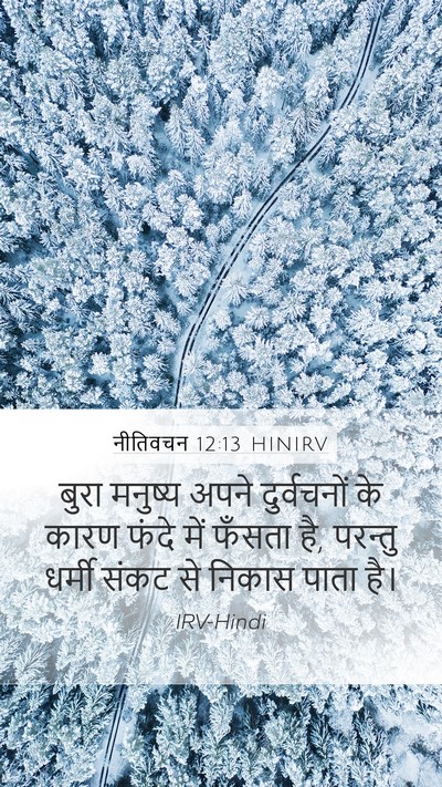 नीतिवचन 12:13 HINIRV Bible Verse Image