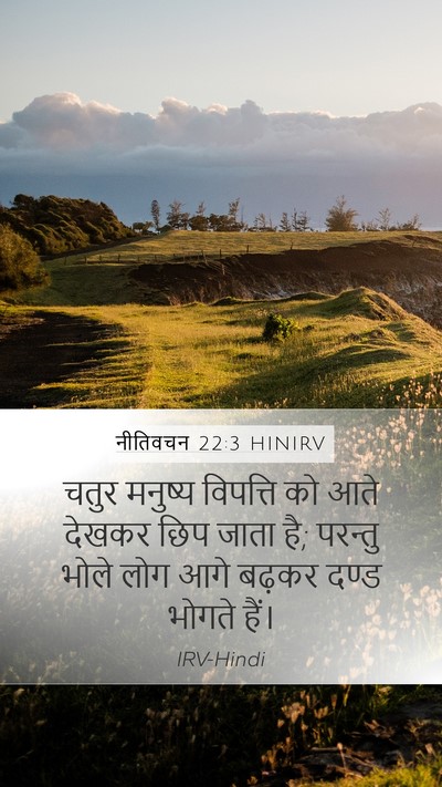 नीतिवचन 22:3 HINIRV Bible Verse Image