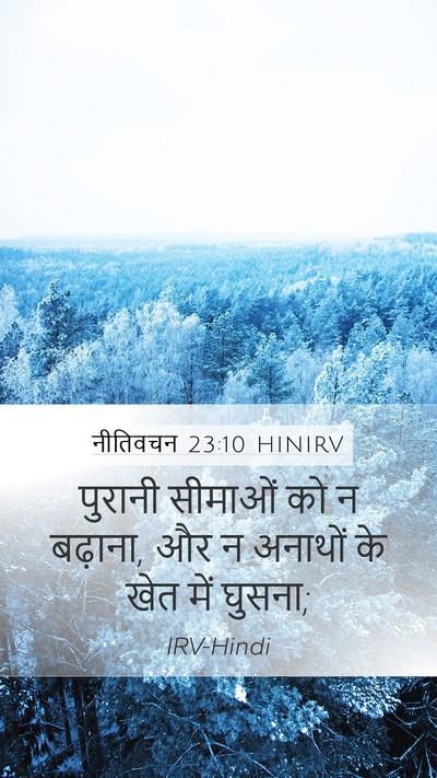 नीतिवचन 23:10 HINIRV Bible Verse Image