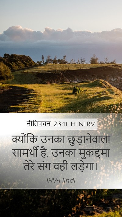 नीतिवचन 23:11 HINIRV Bible Verse Image