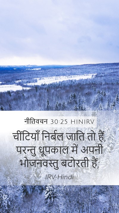 नीतिवचन 30:25 HINIRV Bible Verse Image