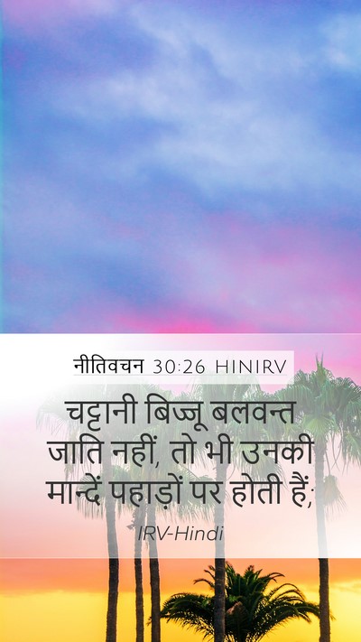 नीतिवचन 30:26 HINIRV Mobile Phone Wallpaper - चट्टानी बिज्जू - Mobile Bible Verse Wallpaper