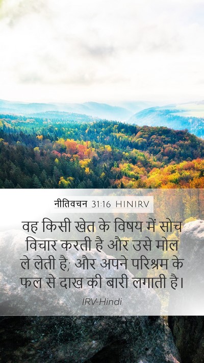 नीतिवचन 31:16 HINIRV Bible Verse Image