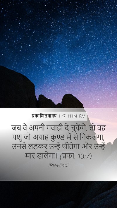 प्रकाशितवाक्य 11:7 HINIRV Bible Verse Image