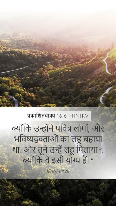 प्रकाशितवाक्य 16:6 HINIRV Bible Verse Image