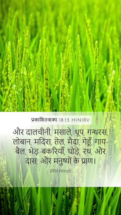 प्रकाशितवाक्य 18:13 HINIRV Bible Verse Image