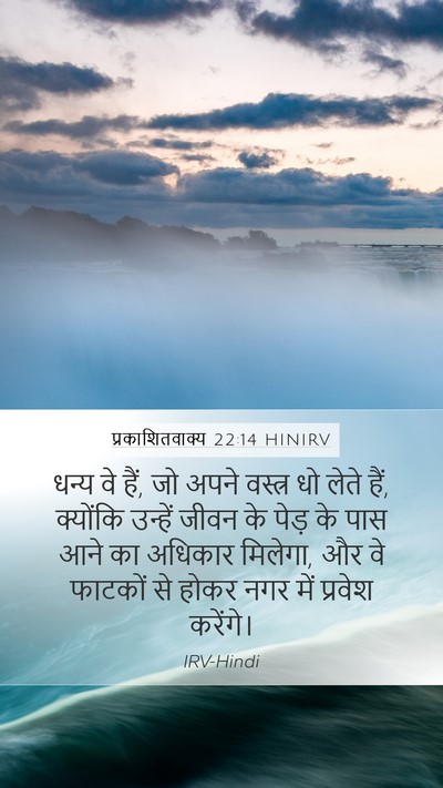 प्रकाशितवाक्य 22:14 HINIRV Bible Verse Image