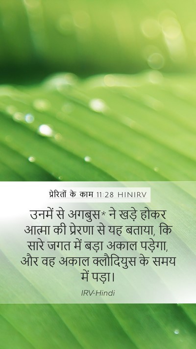 प्रेरितों के काम 11:28 HINIRV Bible Verse Image