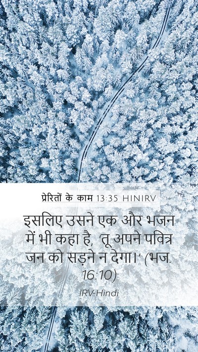 प्रेरितों के काम 13:35 HINIRV Bible Verse Image