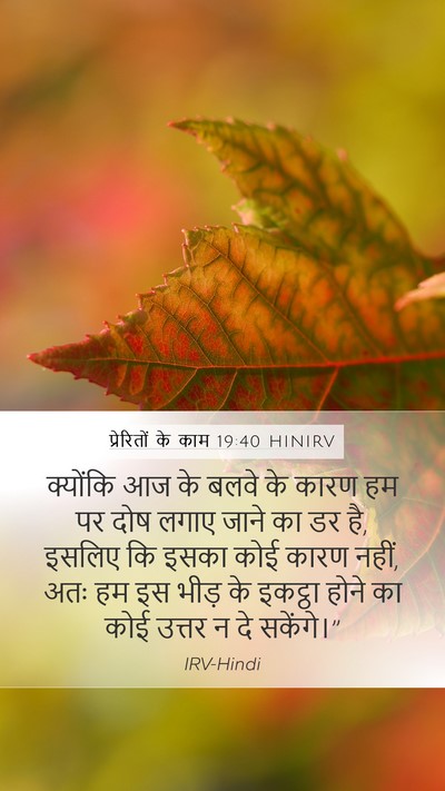 प्रेरितों के काम 19:40 HINIRV Bible Verse Image
