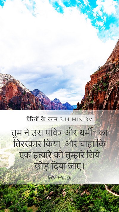 प्रेरितों के काम 3:14 HINIRV Bible Verse Image