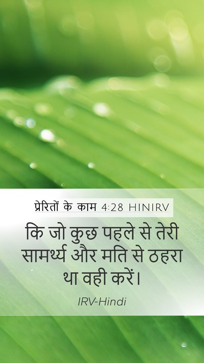 प्रेरितों के काम 4:28 HINIRV Bible Verse Image