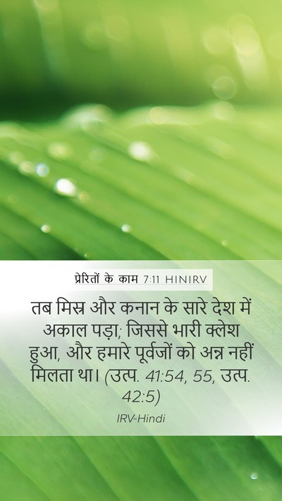 प्रेरितों के काम 7:11 HINIRV Bible Verse Image